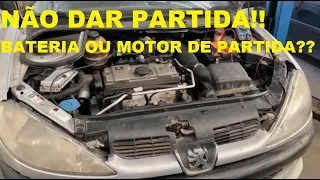 CARRO NÃO FUNCIONA NÃO DAR PARTIDA SOLO, É MOTOR DE PARTIDA OU ALTERNADOR? PEUGEOT 206 207 307 308!