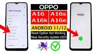 OPPO A16/A16s/A16k/A16e Google Account Bypass | ANDROID 11,12 (without pc) 💯 % Working