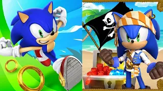 SONIC DASH NEW CHARACTER  Pirate Sonic Unlocked and Fully Upgraded  NEW Update Gameplay HD