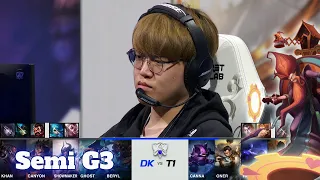 DK vs T1 - Game 3 | Semi Finals S11 LoL Worlds 2021 | T1 vs DAMWON Kia - G3 full game