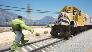 Can HULK STOP The TRAIN in GTA 5!?