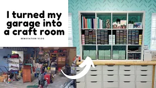 Turned My Garage into a Craft Room!? | Renovation Vlog