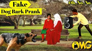 Fake Dog Bark Prank on Cute Girls - Epic Reaction in Public | Dog Barking Prank Run  Arha funny 420