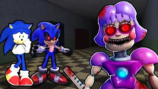 SONIC AND SONIC.EXE VS ESCAPE MISS ANI-TRON'S DETENTION IN ROBLOX