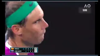 Rafael Nadal vs Daniil Medvedev match point highlights