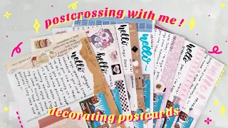 postcrossing with me | decorating postcards 📬