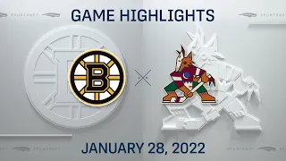 NHL Highlights | Bruins vs. Coyotes - Jan. 28, 2022