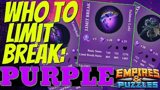 Top 10 Heroes to Limit Break in Purple: Empires and Puzzles