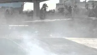 Tanner Foust Giving a Gymkhana Ridealong @ SEMA 2013