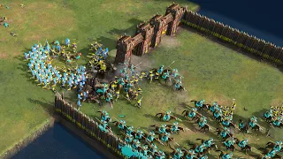 Age of Empires 4 - 4v4 CBA RUSH TO THE CASTLES | Multiplayer Gameplay