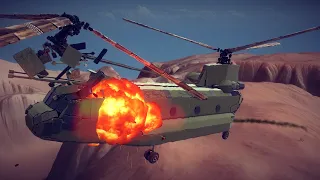 Realistic Helicopters Shot Down Lone Survivor Style | Besiege