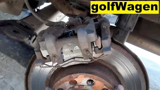 VW Golf 7 EPB rear brake pads change