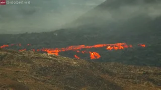 May 2, 2024: New Lava Breakout Northwest of the Iceland Volcano Cone