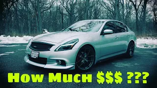 HOW MUCH MONEY HAVE I SPENT ON MY G37 SEDAN BUILD?? (G37 SEDAN BUILD COST BREAKDOWN)