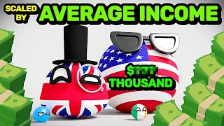 COUNTRIES SCALED BY AVERAGE INCOME | Countryballs Animation