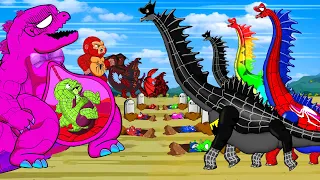 GODZILLA Pregnant - Rainbow BRACHIOSAURUS Kong Train: Monsterverse Who Will Win?EVOLUTION Animation