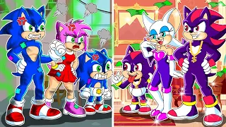 Rich Shadow Family Vs Poor Sonic Family | Very Sad Story But Happy Ending | Sonic's Official Channel
