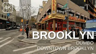 NEW YORK CITY Walking Tour (4K) DUMBO - DOWNTOWN BROOKLYN (Short Video)