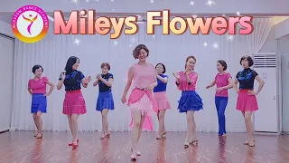 [블라썸]Mileys Flowers Line dance #블라썸라인댄스 #부천라인댄스