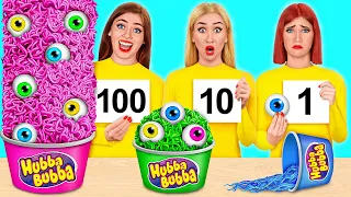 100 Couches de Nourriture Défi | Moments marrants par Mega DO Challenge