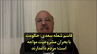 قاسم شعله سعدی: حکومت با بحران مشروعیت مواجه است؛ مردم داغدارند