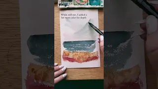 This watercolor beach really did take me 5 minutes and the steps are easy enough for anyone to try!