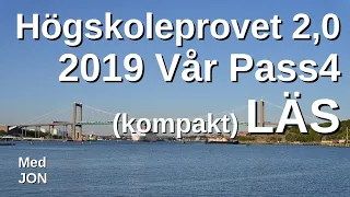 Högskoleprovet 2019 Vår pass4 LÄS. Med Jon