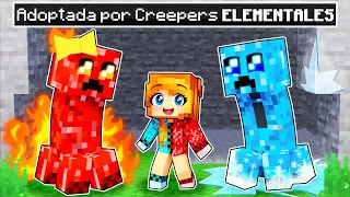 ¡Adoptada por CREEPERS ELEMENTALES en Minecraft!