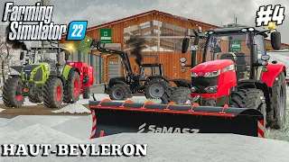 Feeding COWS and Cleaning SNOW | Farming on Haut-Beyleron | Farming Simulator 22