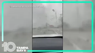 Powerful tornado flips car in Florida, video shows