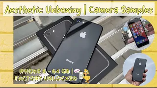 Apple Iphone 8 - AESTHETIC UNBOXING in 2021 | Camera Samples ✨| 64GB | Black |