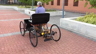 Ford Quadricycle replica start and drive