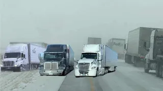 Interstate i-80 Wyoming Winter first snow is Coming