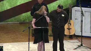 Wife of fallen Charlotte police officer speaks during his memorial