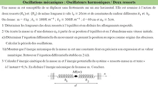 Oscillateurs harmoniques | Deux ressort tendus sur un plan horizontal