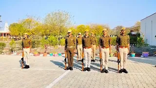 Rajasthan Police double guard salami SLR practice PTS