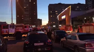 Пожар в тюменском ТЦ «Окей