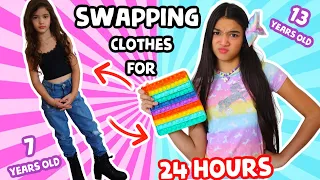 SWAPPING CLOTHES FOR 24 HOURS & GOING OUT IN PUBLIC WITH MY LITTLE SISTER!!!!