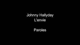 Johnny Hallyday-L' envie-paroles