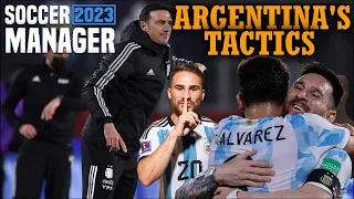 SM23 BEST TACTICS AND FORMATIONS | ARGENTINA'S WORLD CUP TACTICS & FORMATION VS POLAND IN SM 2023.