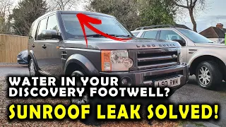 DISCOVERY 3 / LR3: Sunroof drain tube: Cost-free fix to solve wet footwell. Land Rover Discovery LR3