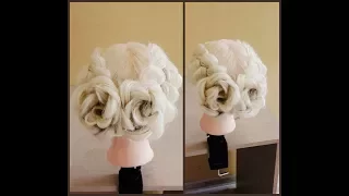 Две Французские ажурные косы с роскошными розами. Two French openwork braids with luxurious roses.