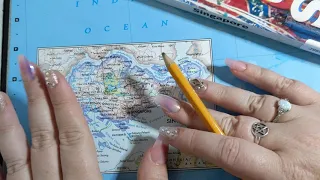 ASMR ~ Singapore History & Geography ~ Soft Spoken Map Pointing ~ Tingly Page Turning