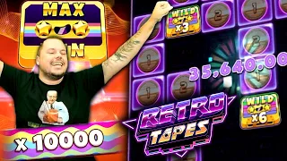 I got MAX WIN on Retro Tapes Slot !!