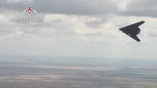 Russian attacking UAV S 70 Okhotnik Hunter