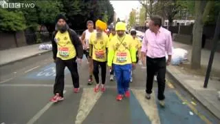 101-year-old Fauja Singh Runs the London Marathon - Horizon: Eat, Fast and Live Longer - BBC Two