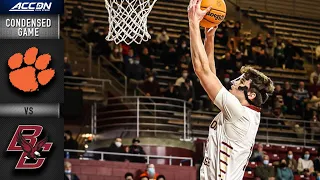 Clemson vs. Boston College Condensed Game | ACC Men’s Basketball (2021-22)