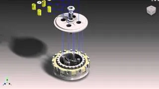 Exploded view minarelli am6 clutch (inventor)