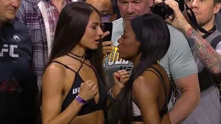 Diana Belbita vs. Maria Oliveira - Weigh-in Face-Off - (UFC 289: Nunes vs. Aldana) - /r/WMMA