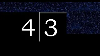 Dividir 3 entre 4 division inexacta con resultado decimal de 2 numeros con procedimiento